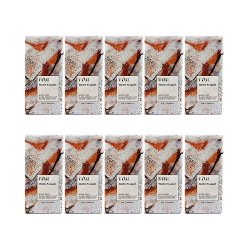 Vivani Crispy White Chocolate 80g x 10 packs