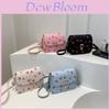 Borsa quadrata piccola alla moda con stampa di ciliegie per donna, alla moda e versatile, materiale PU
