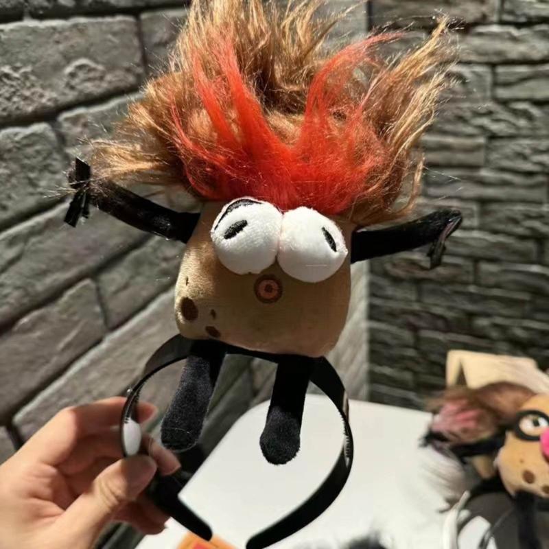 Cute Cartoon Doll Headband Funny Braided Doll Hairband Hair Hoop Hairpin Perfect for Party Cosplay Headdress Jewelry