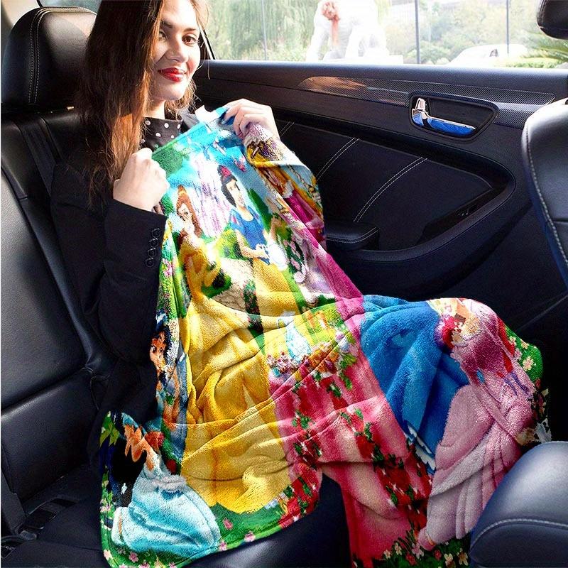 1pc Princess Printing Blanket - Soft, All-Season Throw for Living Room, Bedroom,Personalized Gift with Adorable Cartoon Design