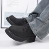 Fashion Derby men's shoes Thick soled casual style Fashion Party Outdoor Street Black plus size 38-46 Daily leisure and business