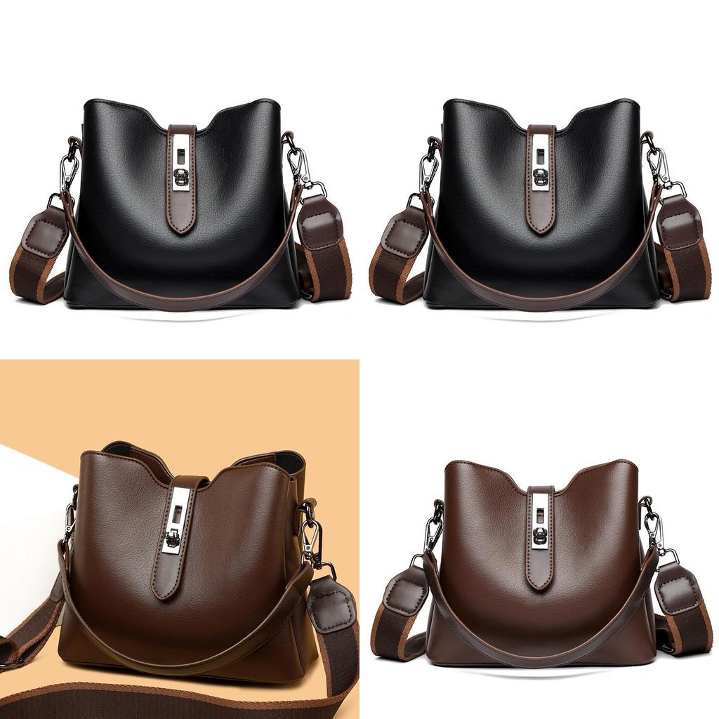 Elegant Pu Bucket Bag For Women With Vintage Charm And Spacious Design Ideal For Daily Use