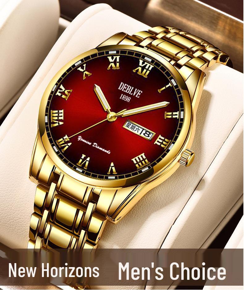 Swiss Men's Waterproof Quartz Watch: Elegant Automatic Movement, Slim Design