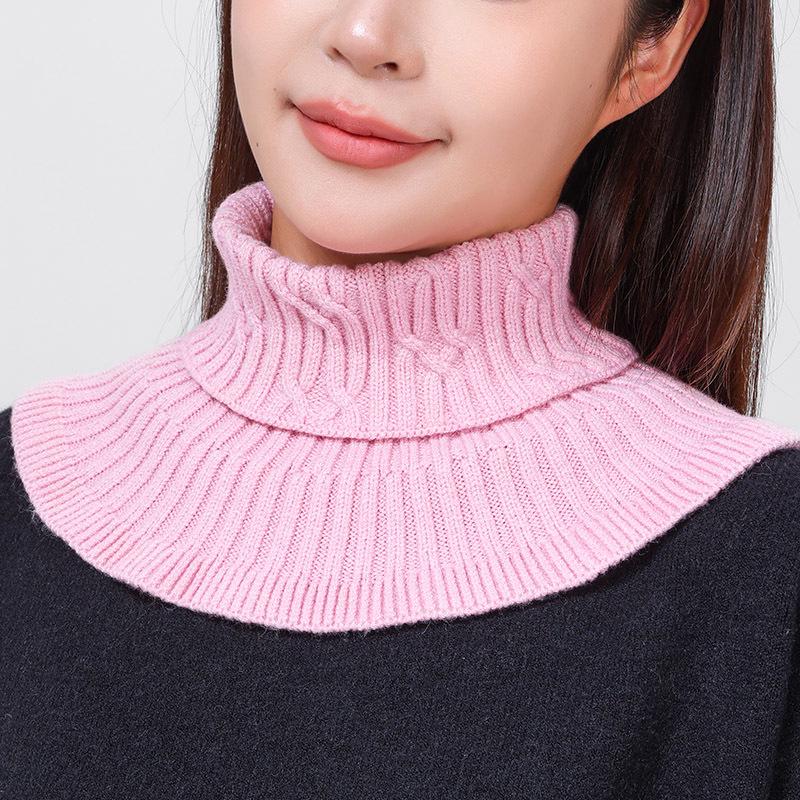 Snood Premium Tricoté pour Filles: Faux col montant pour l'automne et l'hiver, Soutien cervical, Pull chaud en laine