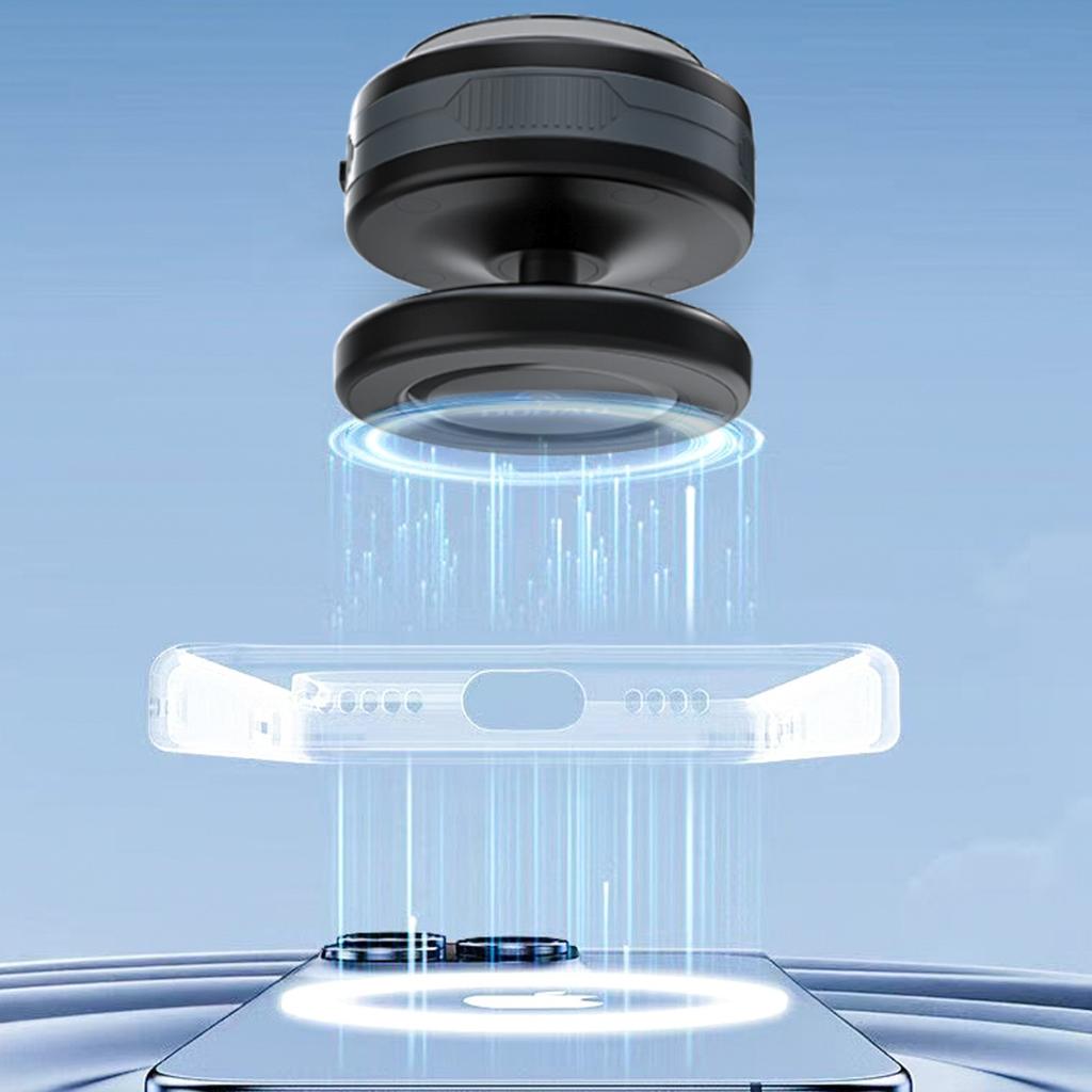 Uchwyt Samochodowy Z Ładowarką Qi Kompatybilny Z MagSafe 15W - Czarny