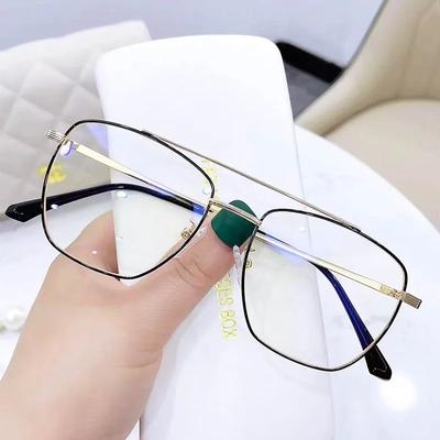 Anti-Strahlungs- photochrome Brille für Damen Herren Austauschbare Gläser Einfache quadratische Anti-Blaulicht-Brille