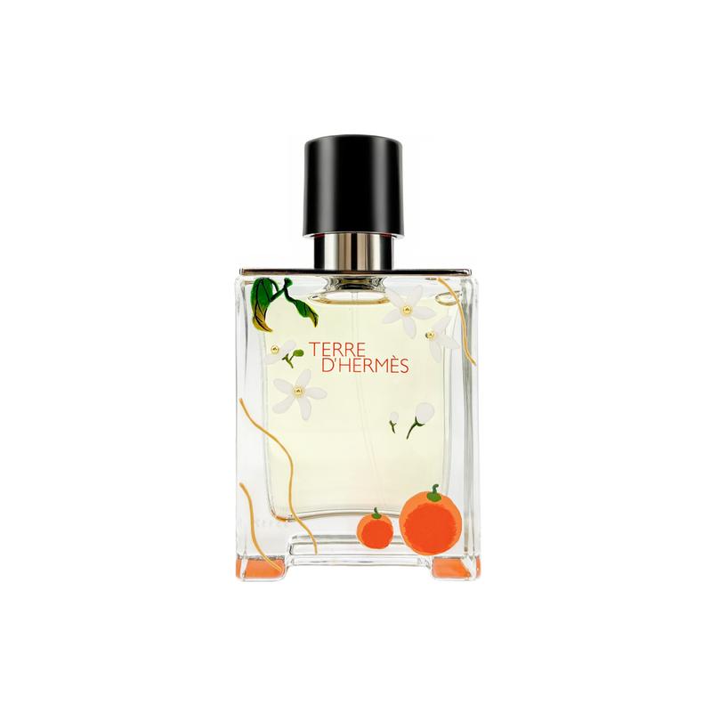 Hermes [Customized Perfume] Falling Orange Hand-painted Glass Pigment Elegant and High-end Literary Style Simple Earth Orange Cedar Group179-50ml
