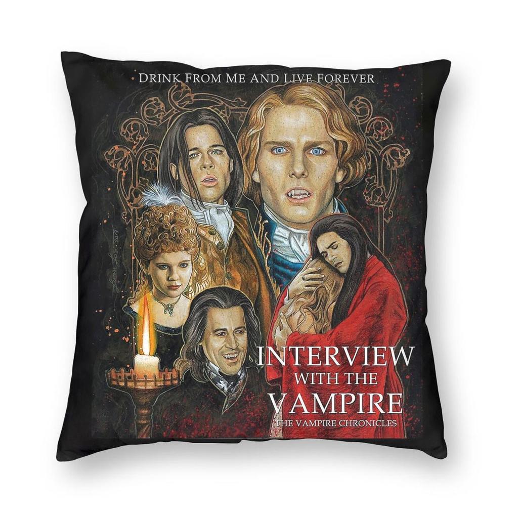 Interview With The Vampire Tribute Square Pillowcase Polyester Linen Velvet Pattern Decor Pillow Case Room Cushion Case 45x45