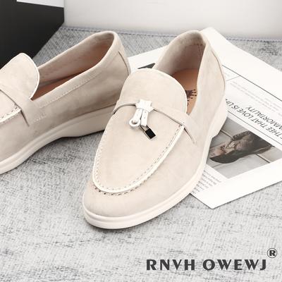Suede Leather Loafers Shoes Luxury Flat Casual Moccasins Fashion Design Slip On Lazy Shoes For Women And Men Summer Casual Shoes