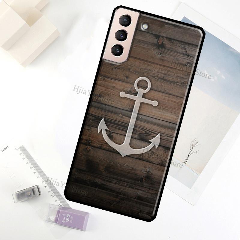 Anchor Boat Case For Samsung Galaxy S23 Ultra Note 20 10 S9 S10 Plus S20 S21 FE S22 Ultra Phone Cover