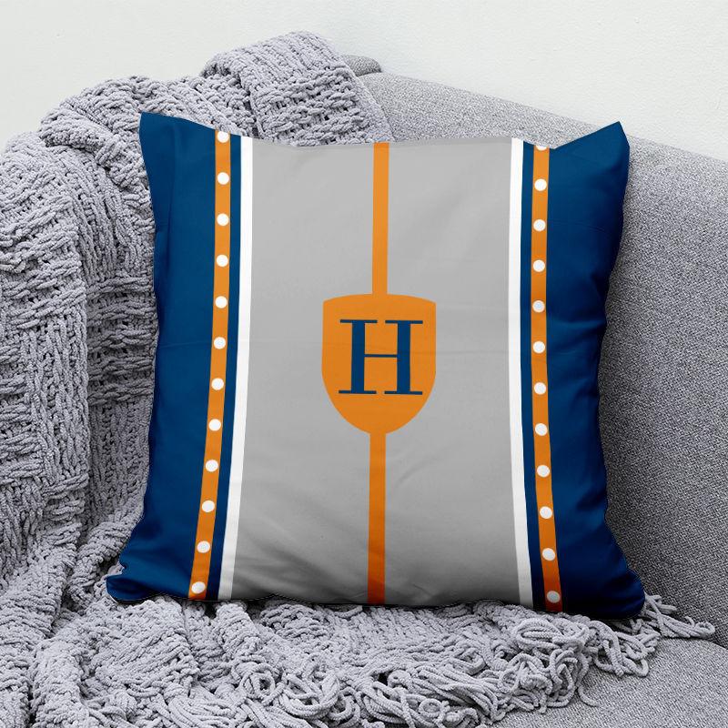 Light Luxury Orange Geometric Pillow High-end Home Living Room Sofa Office Seat Cushion Core Pillow Cover