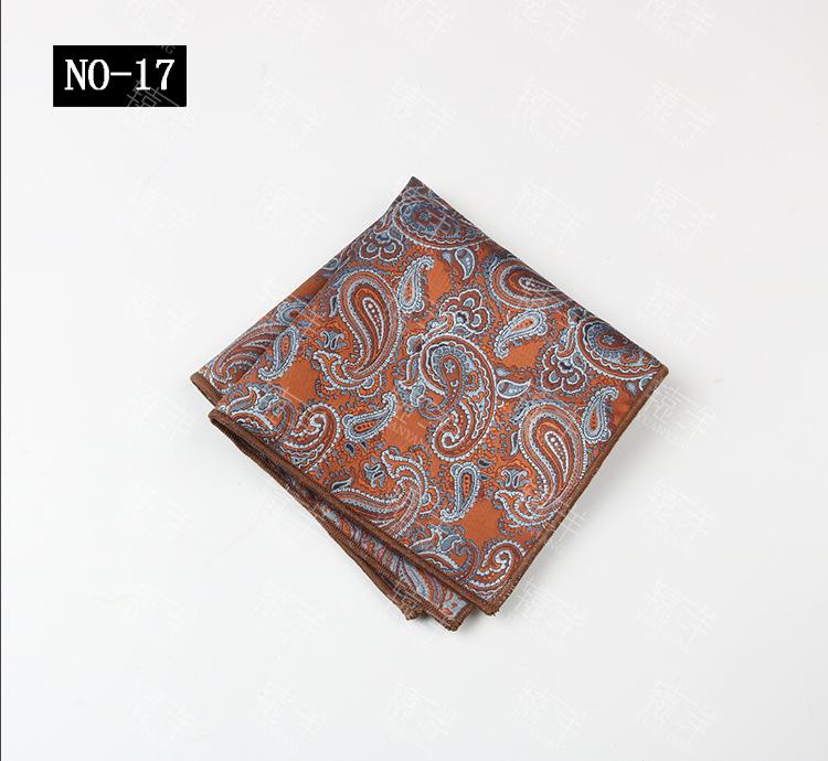 Men'S Handkerchief Square Towel Polyester Cashew Flower Suit Pocket Towel Dress Square Towel