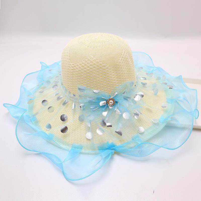 Women's Straw Hat with Large Brim, Summer Shading, Sweet and Versatile Cool Hat, Seaside Beach Hat, Sunscreen Hat, Women's Model