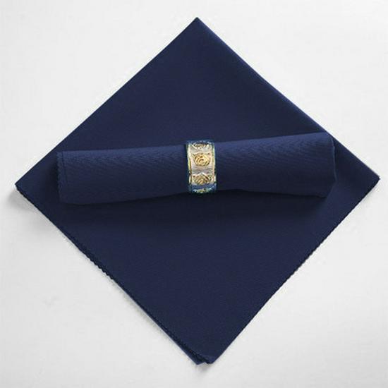 Pure Solid Color Hotel Restaurant Napkin - Red, White, Blue Flower Folded Design