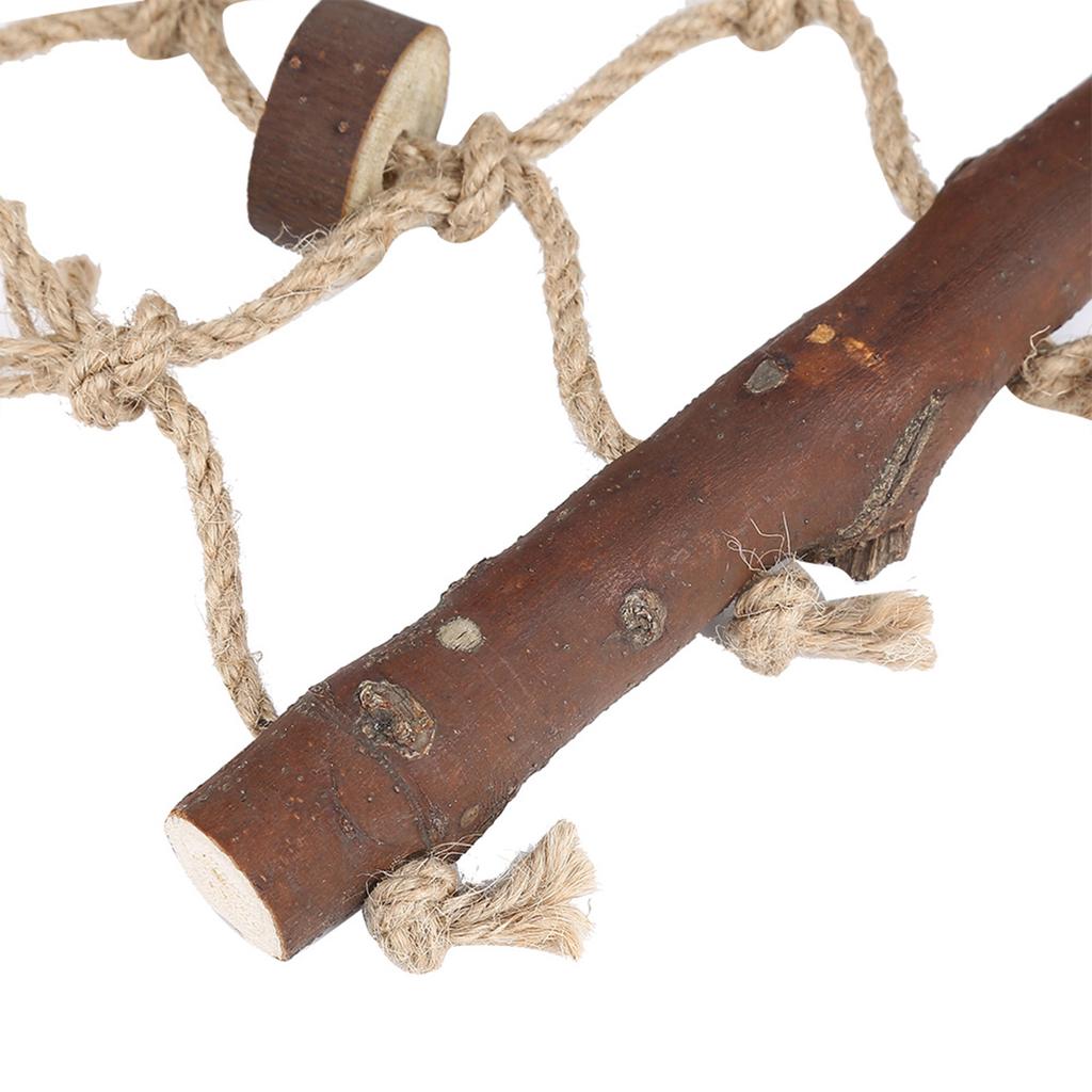 1Pc Cage Bird Parrot Toys Hemp Rope Climbing Ladder Birds Natural Interesting Sewing Toy