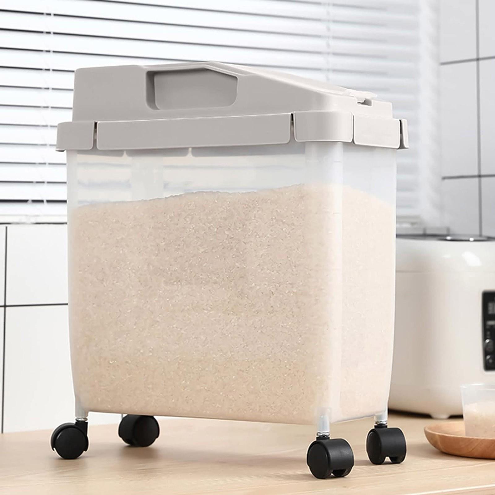 Large Airtight 20Lb Rice Container Food