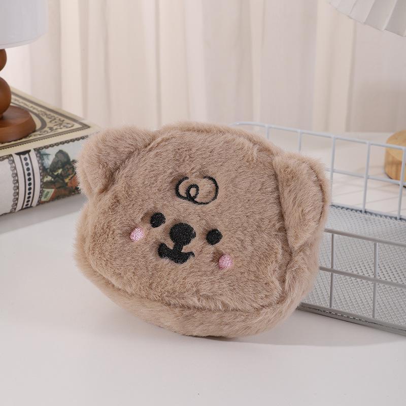 Cute Plush Bear Wallet With Storage Compartment For Daily Use And Travel