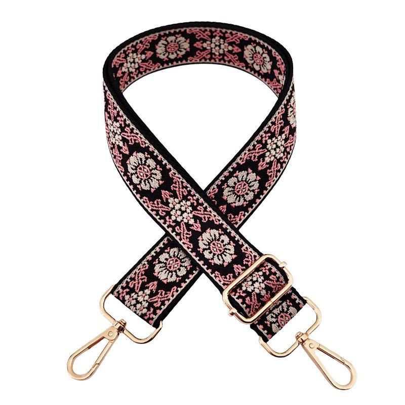 3.8cm Wide Adjustable Color Jacquard Crossbody Shoulder Strap - Bag Replacement Accessory