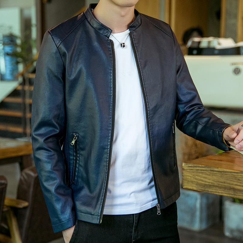 

Осень и зима новая повседневная мотоциклетная кожаная мотоциклетная куртка красивая мужская куртка мужская куртка из искусственной кожи 4XL