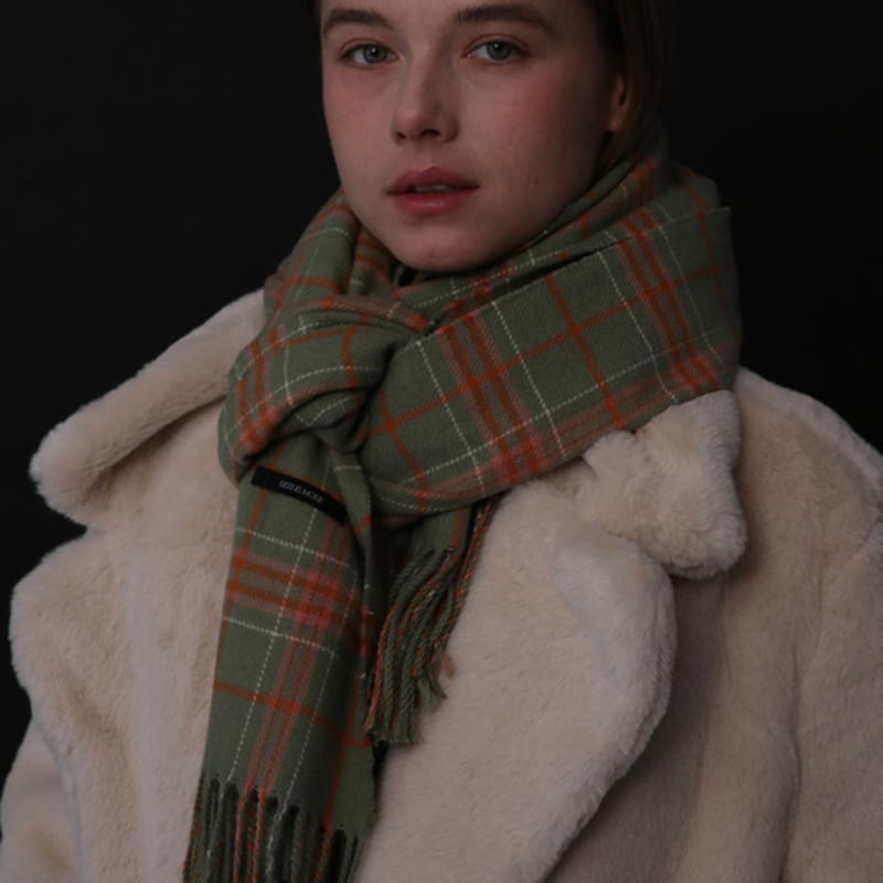 Less is more CHECK muffler & shawl 3 colors