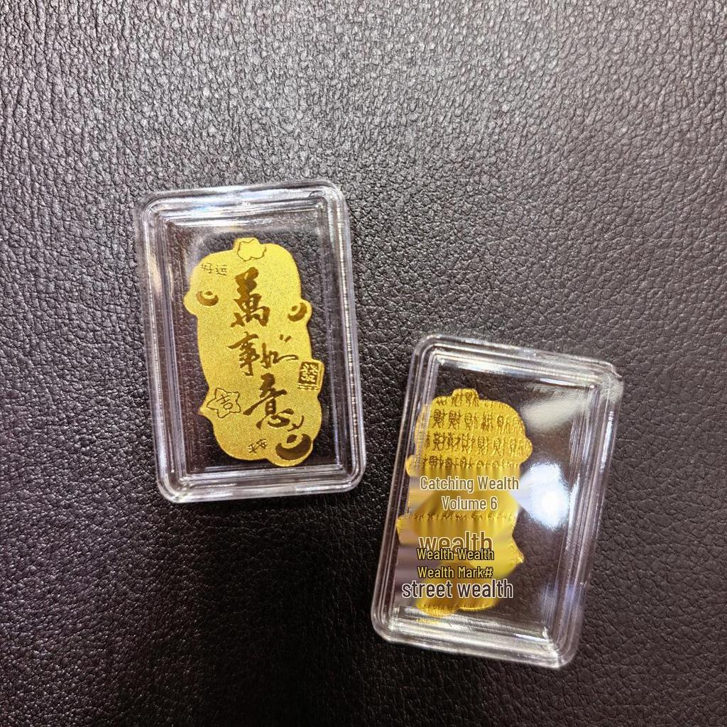 Gold Mobile Phone Sticker 999 Pure Gold - Prosperity & Wealth Charm Gift