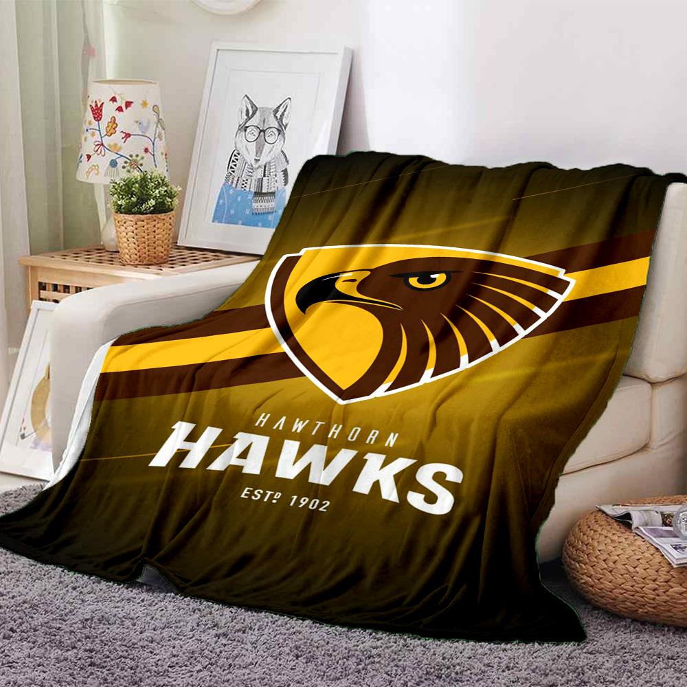 Coperta in Flanella con Stampa Hawthorn Hawks di Alta Qualità, Calda e Confortevole, Coperta per Tutte le Stagioni, Perfetta per Regali, Decorazione per la Casa