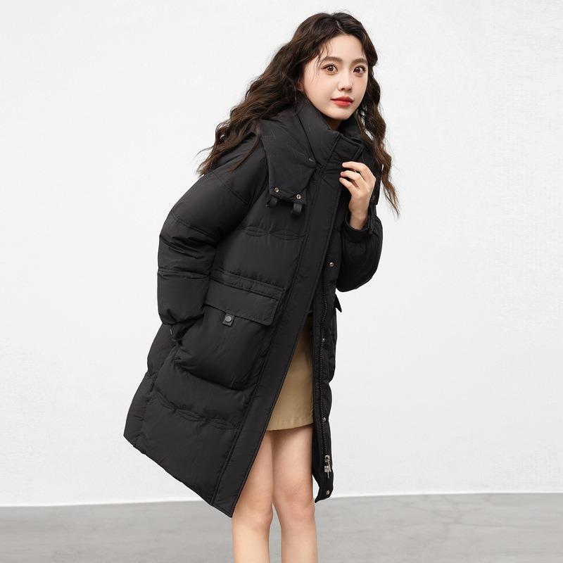 Women's Cotton-padded Clothes Winter New Thickened Medium and Long Fashionable Versatile Warm Cotton-padded Jackets, Cotton-padded Jackets