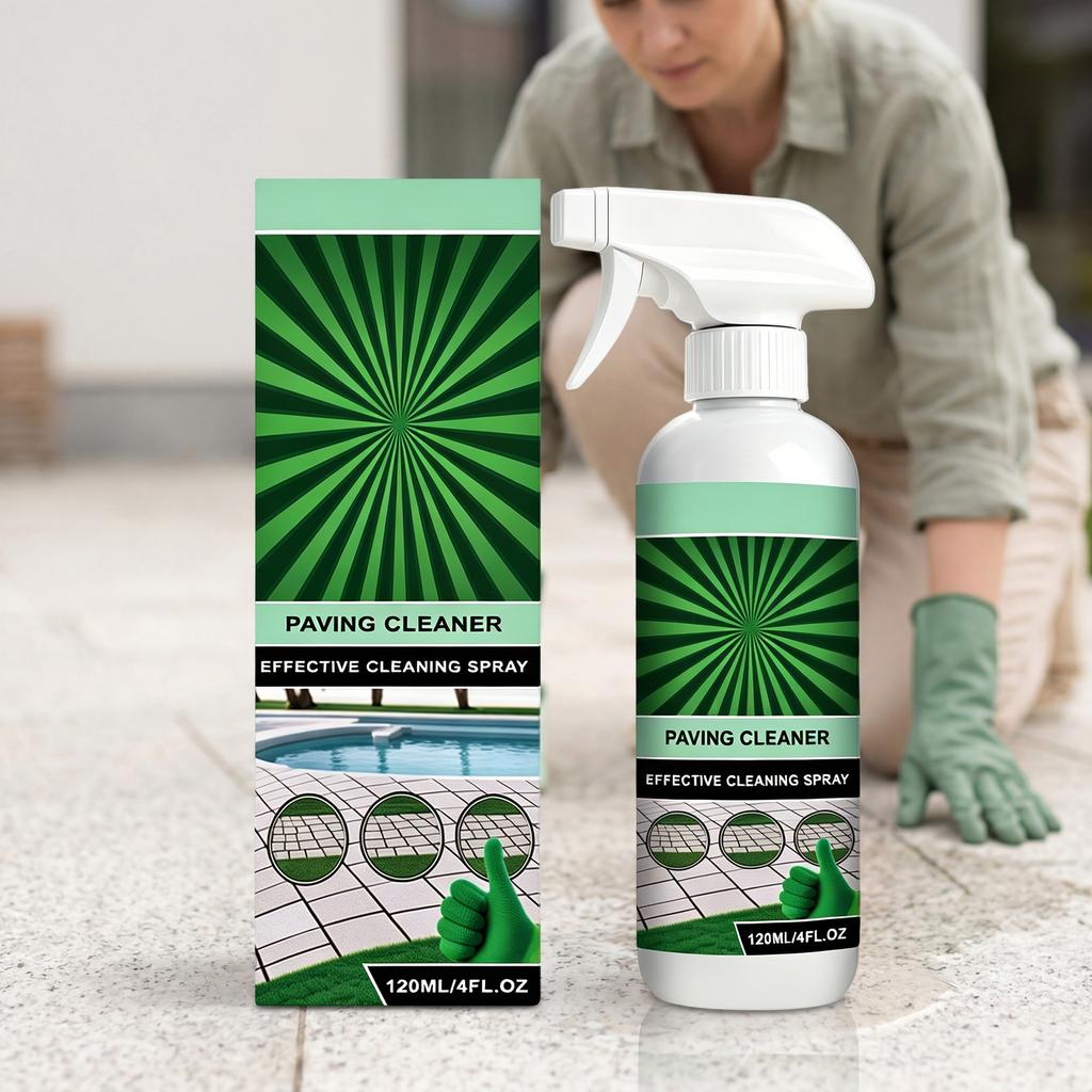 Paving Cleaner Effective Cleaning Spray for Outdoor Surfaces Removes Dirt Grime and Stains Suitable for Patio Driveway and Walkway 120ML 4FL OZ