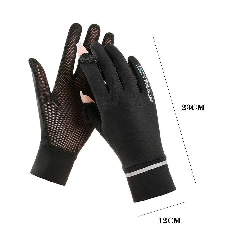 Lady Sunscreen Gloves Female Summer Sun Protection Gloves Fashion Cycling Driving Running Mittens Thin Anti-UV Gloves