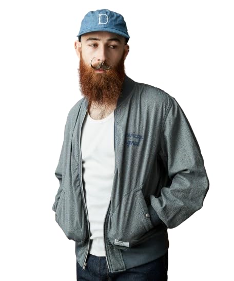 

Schott Cotton Covert Embroidered Jacket, Men s, Size L (120), Navy, 782-4252006