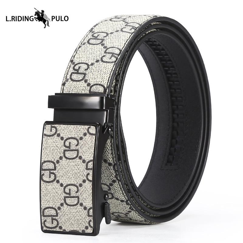 Cinto de Couro Masculino Negócios Combinação Total Cinto com Fivela Automática Cinto de Calças para Homens de Meia-idade e Jovens