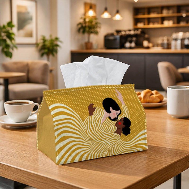 1pc Retro Artistic Portrait Tissue Box, Couple Illustration Perfect for Outdoor Gatherings, Daily Desktop Use, And Suitable for Bedrooms, Living Rooms