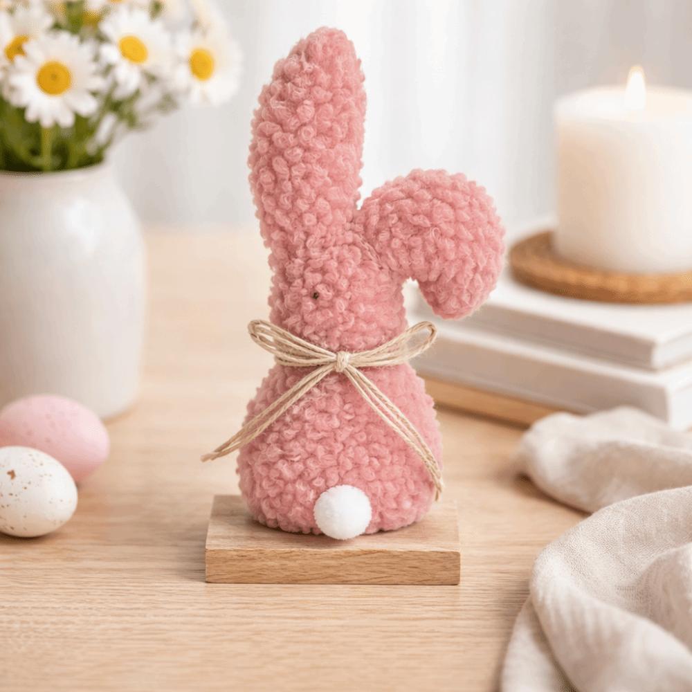 Plush Texture Easter Rabbit Decor Pretty Design Table Decoration Festive Ornament  Dining Table