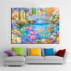 Beautiful Pond Lotus Flowers and Pavilion DIY Diamond Painting Kits New 2026 Full Square Round Diamond Mosaic Embroidery Cross Stitch Kits