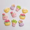 Kawaii Cartoon Potted Plant 24x20mm Cute Flower Pot Cabochons 100Pcs Assorted Cute Mini Potted Toys