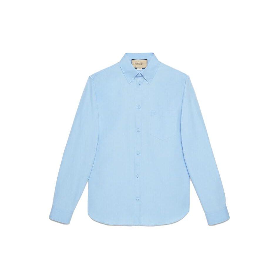Gucci SS23 Shirt Men's Light Blue 703396-ZAMAZ-4910