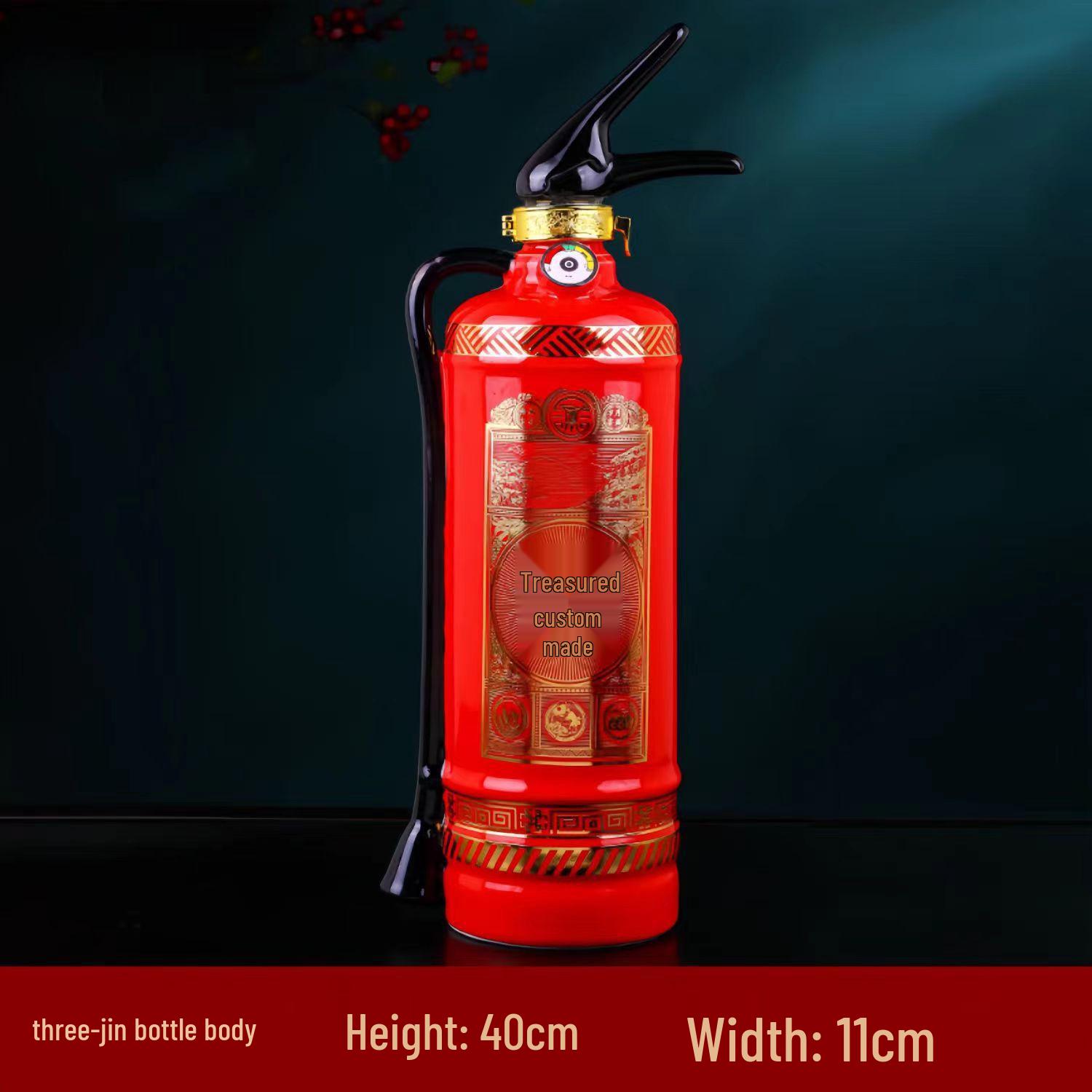 

Jingdezhen Ceramic Fire Extinguisher Wine Bottle: Creative Sealed Wine Jar and Craft Pot for Home Storage