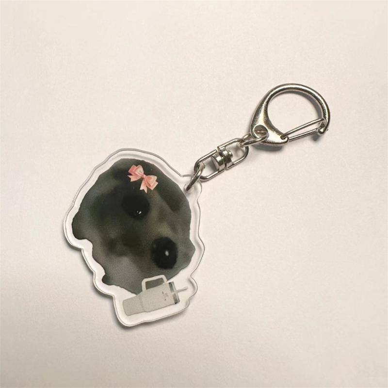 4 Pack Hamster Acrylic Keychain Fashion Bag Charm Stylish Bag Pendant Cartoon Key Rings Suitable for Bag and Keys