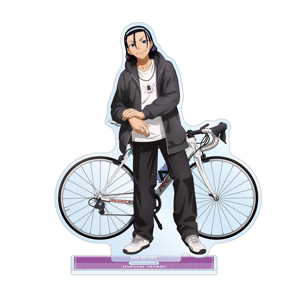 Yowamushi Pedal LIMIT BREAK Original Jinpachi Toudou Casual Clothes x Road Bike Big Acrylic Stand Illustration Ver.