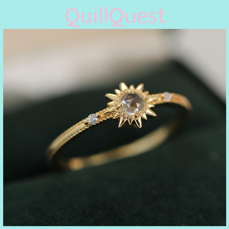Elegant Geometric Copper Ring For Women Retro Adjustable Design Unique Fashionable Statement Piece