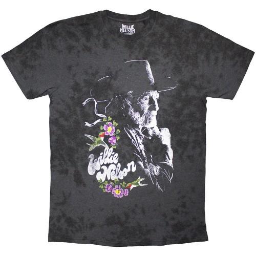 Willie Nelson Unisex Adult Floral Washed T-Shirt