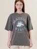 LA MAISON STUDIO Unisex Le Lis Pigment Classic Logo Smoky Short Sleeve T-Shirt Charcoal (Fcf2Ts417M)