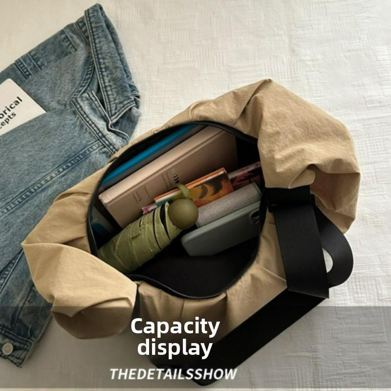 Large Capacity Shoulder Bag Texture Simple Crossbody Bags for Women Men Casual Daypack Simple Japanese Style Bags for Travel