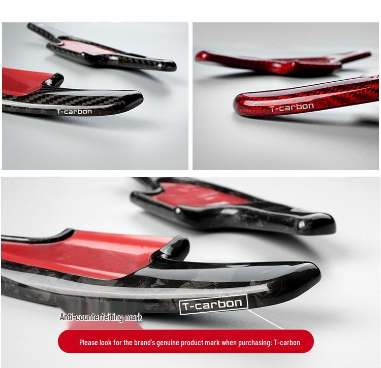 T-Carbon Carbon Fiber Shift Paddles for Honda Fit Vezel - Extended Steering Wheel Mod.