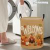 Collapsible Laundry Basket Large Round Waterproof Fabric Hamper Dirty Clothes Storage Bin Toy Organizer with Handles