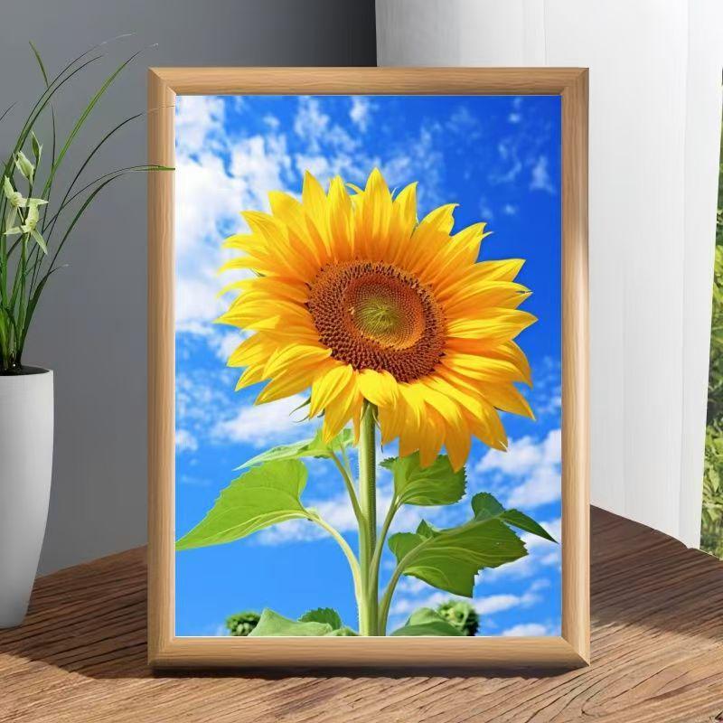 Sunflower Photo Frame: Sun-Seeking Tabletop Decor for Living Room or Office
