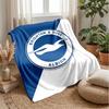 Coperta in Flanella con Stampa Calcio Brighton & Hove Albion, Coperta Morbida Calda Leggera per Divano Letto Campeggio