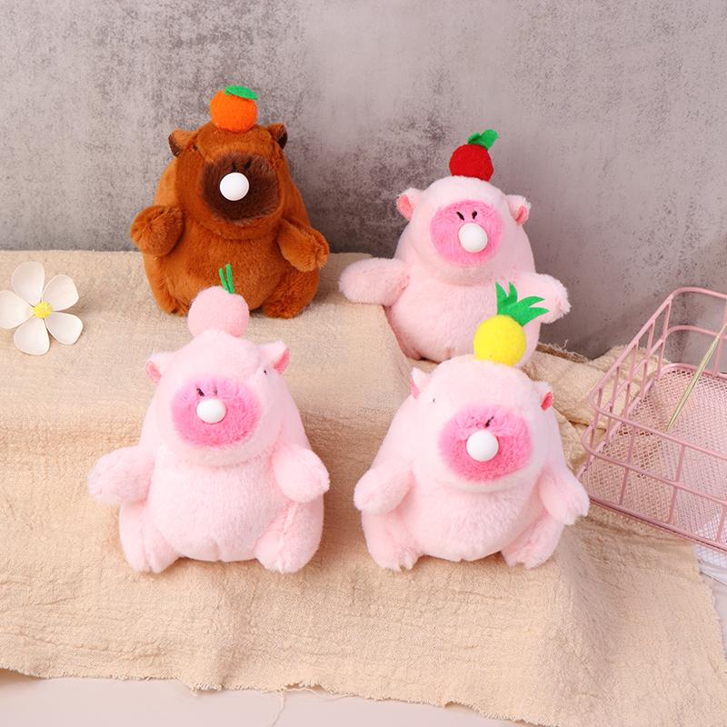 

Сжимающая капибара плюшевая подвеска-брелок интересная пушистая мягкая игрушка кукла плюшевая игрушка для снятия стресса украшение для автомобильного ключа as the picture