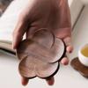 Wood Coasters Cute Decorative Lotus Root Cup Pad Eco-friendly Beech Coaster Reusable Hollow Mats for Tableware Bowl Plate