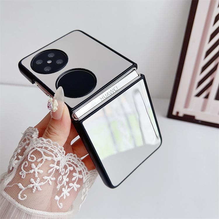 Applicable To OPPOFindN3Flip Folding Mirror Mobile Phone Case Huawei Pocket2 Makeup Mirror Case P50